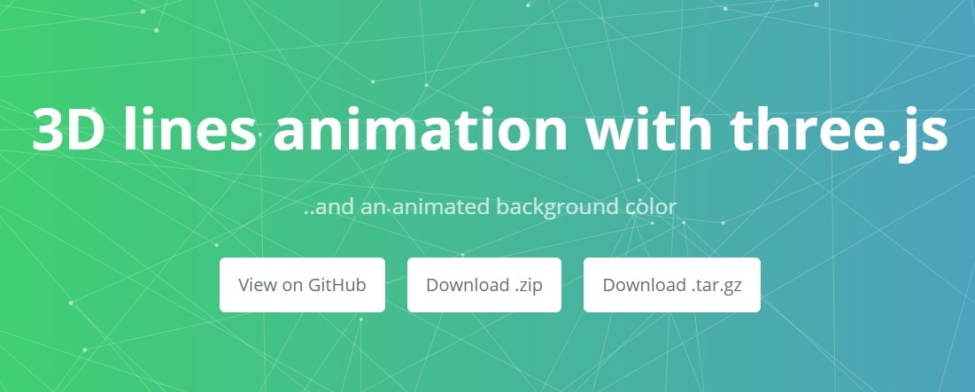 3D lines animation with three.js